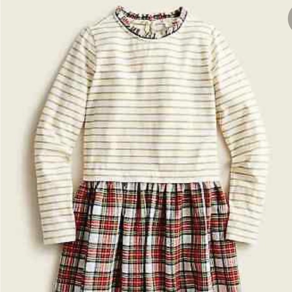 Crewcuts Other - J CREW Girls' ruffleneck mixy dress in Stewart tartan- L